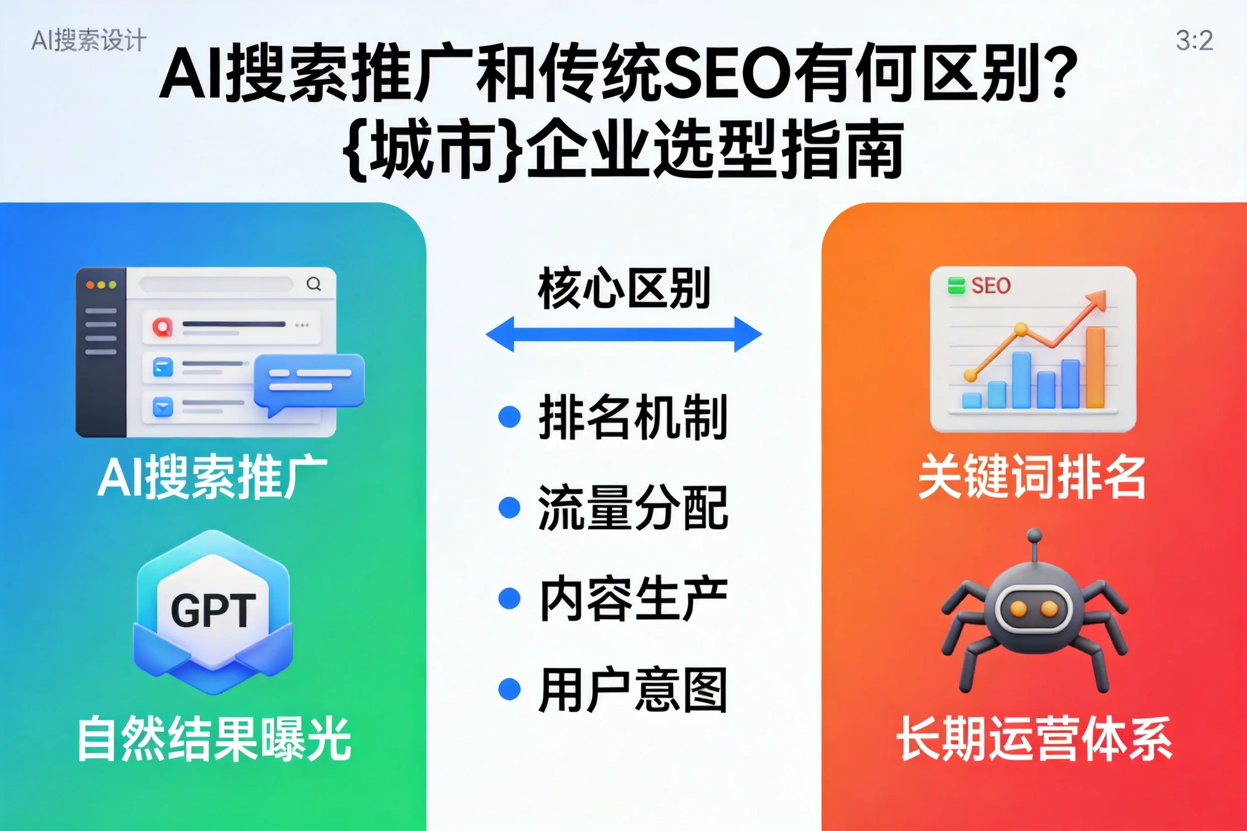 AI搜索推广和传统SEO有何区别？普洱企业选型指南