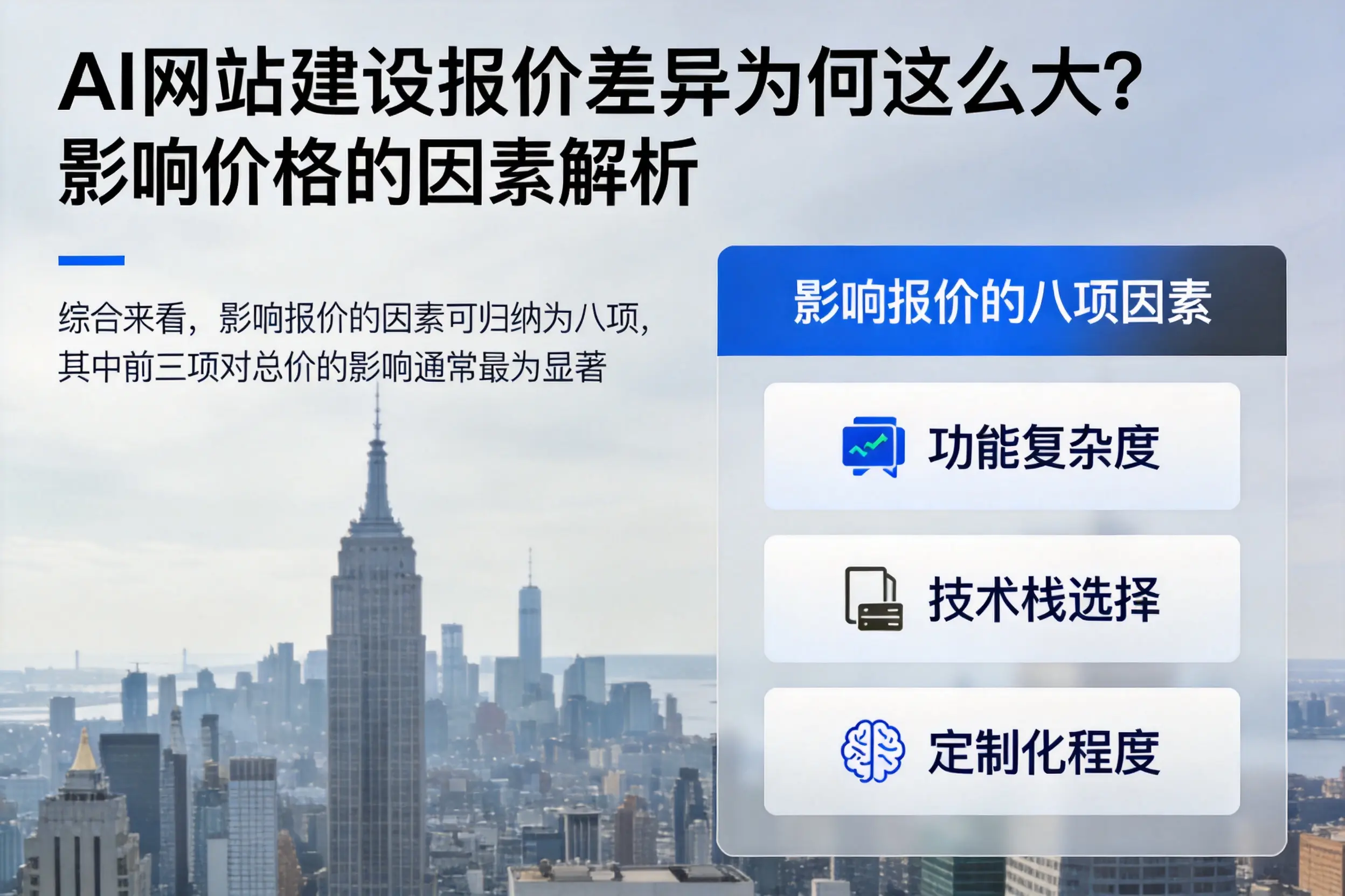 普洱AI网站建设报价差异为何这么大？影响价格的因素解析