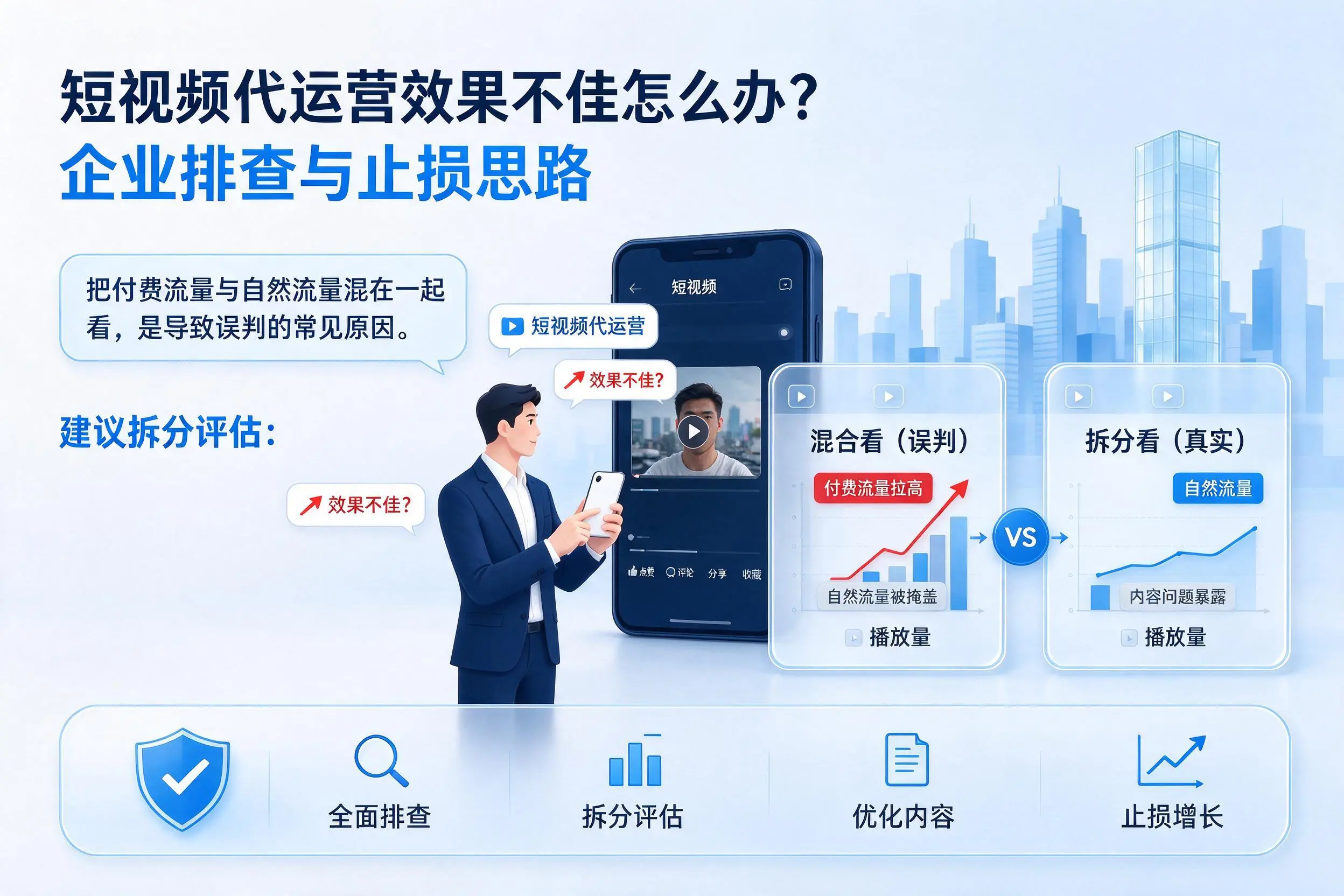 短视频代运营效果不佳怎么办?普洱企业排查与止损思路