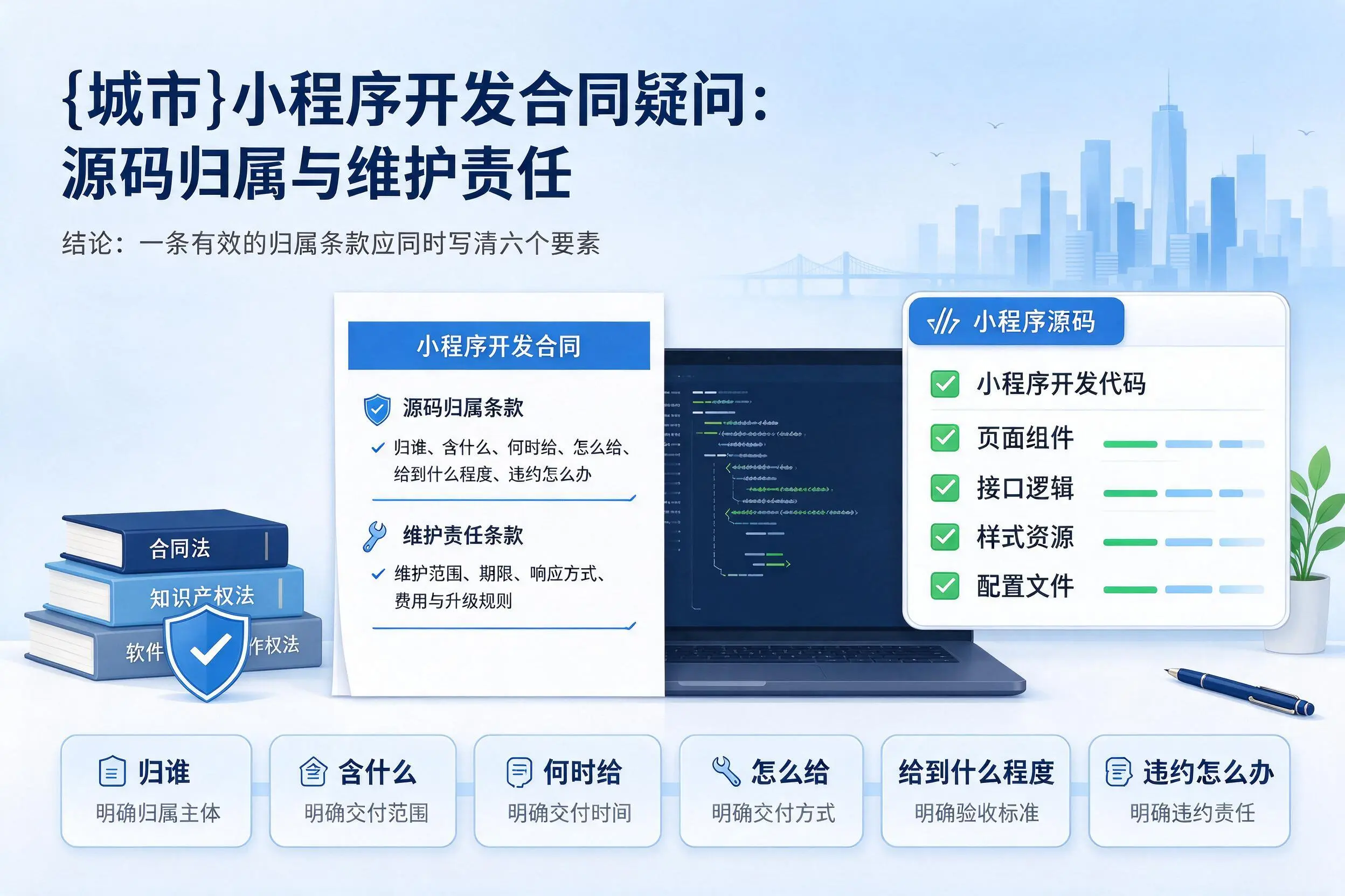 普洱小程序开发合同疑问：源码归属与维护责任