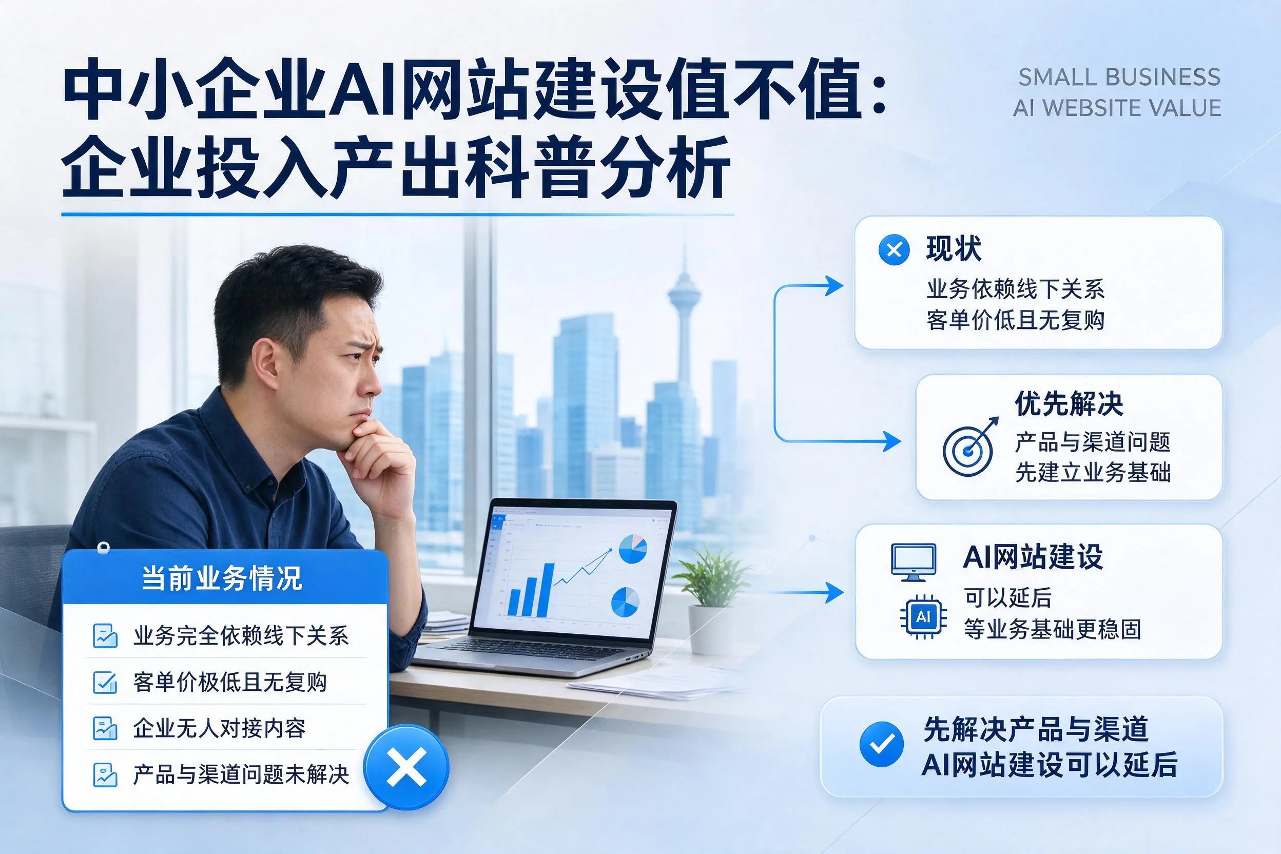 中小企业AI网站建设值不值：普洱企业投入产出科普分析