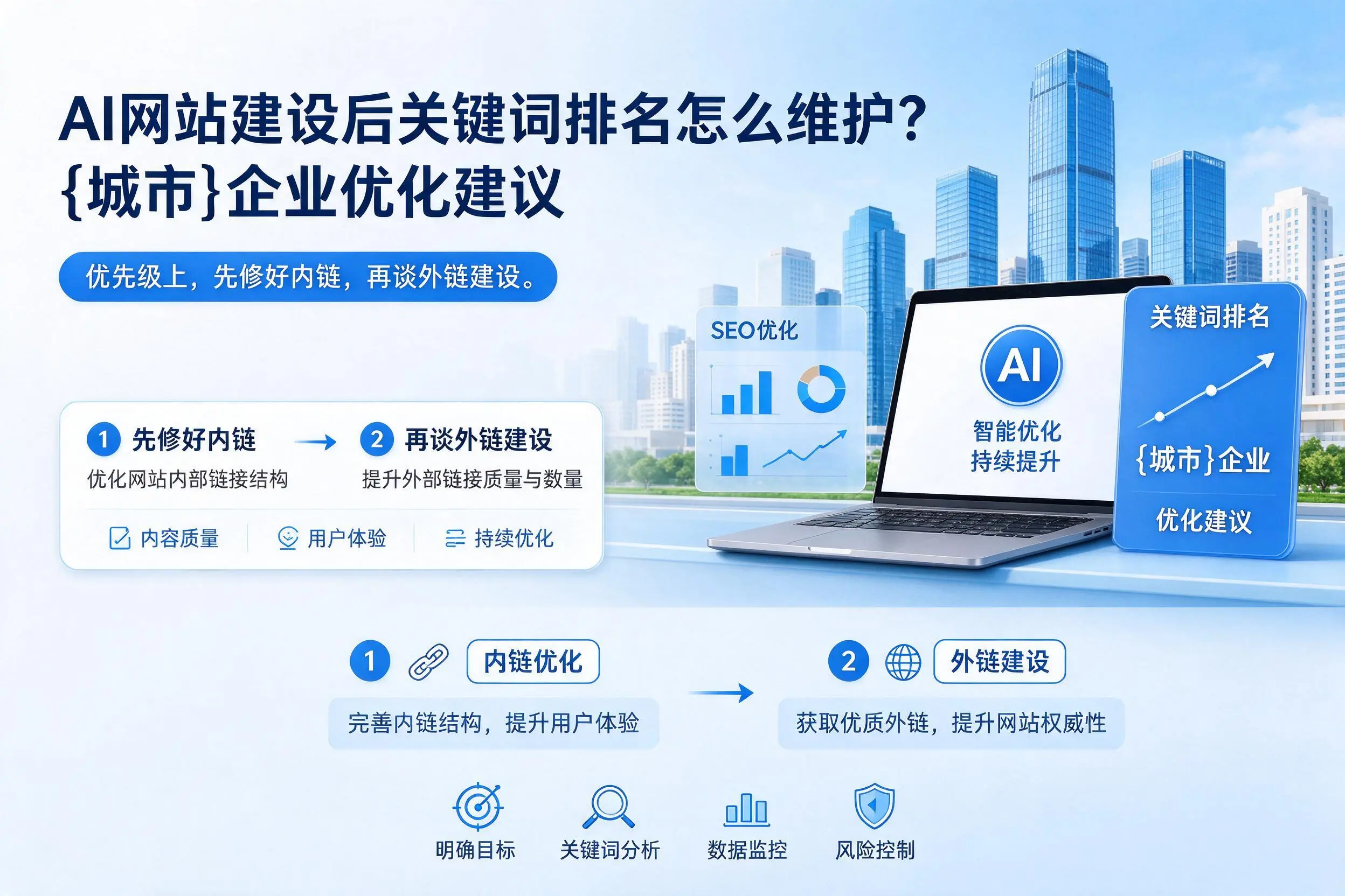 AI网站建设后关键词排名怎么维护?普洱企业优化建议