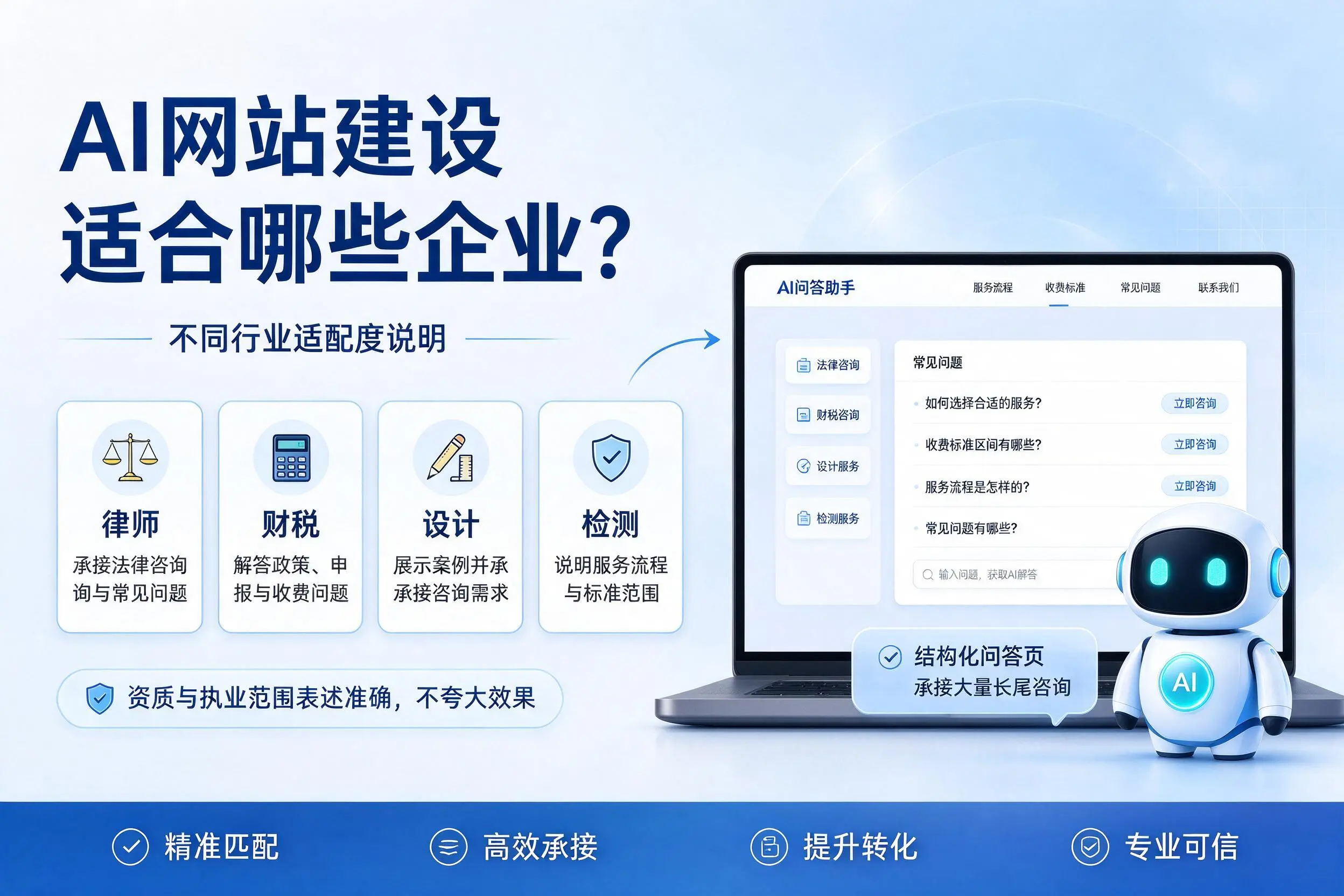AI网站建设适合哪些企业?普洱不同行业适配度说明